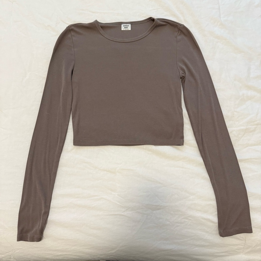 Sunday Best Long Sleeve Crop Top